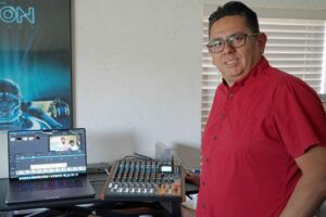 The TASCAM Model 12 Mixer/Recorder/Interface is Central to Michael Sandoval's Audio/Livestreaming & Video Production